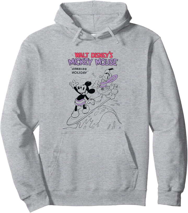 Disney Mickey Mouse Hawaiian Holiday Purple Pullover Hoodie