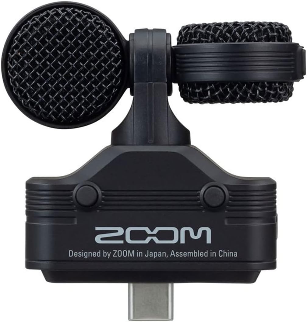 Zoom AM7 Stereo-Mikrofon für USB-C Android Geräte + keepdrum Transport Soft-Case Tasche