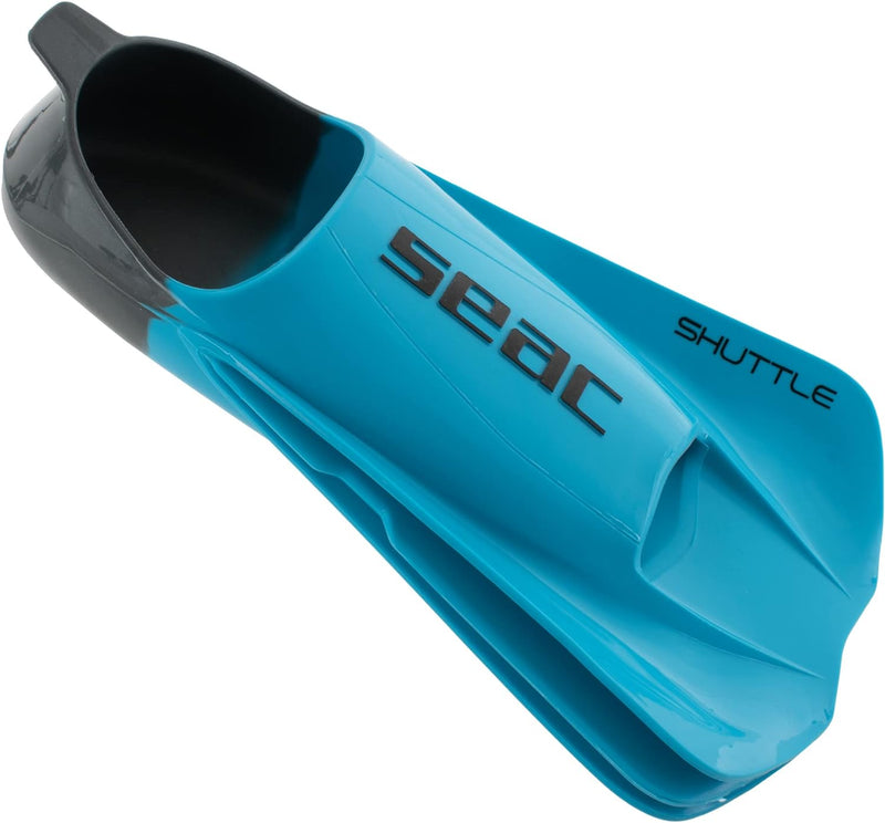 SEAC Shuttle Flex 100% Silikon Kurze Schwimmflossen 42/43 hell blau, 42/43 hell blau