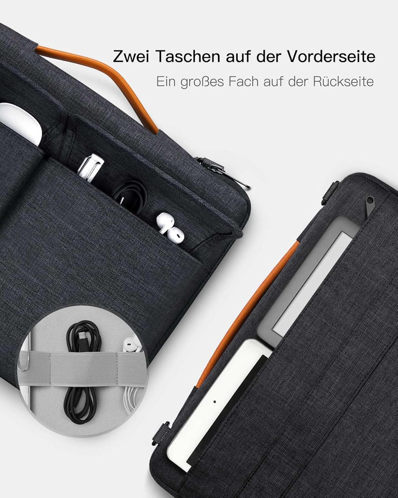 Inateck 360° Rundumschutz Laptoptasche Hülle Schultertasche Kompatibel mit 15,3 Zoll MacBook Air M3