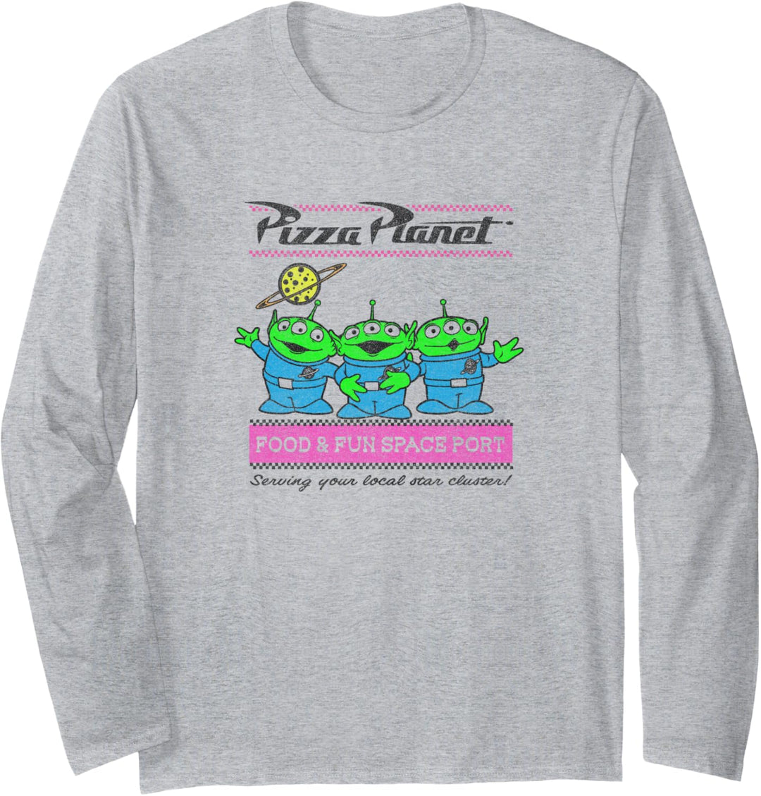 Disney Pixar Toy Story Pizza Planet Aliens Langarmshirt