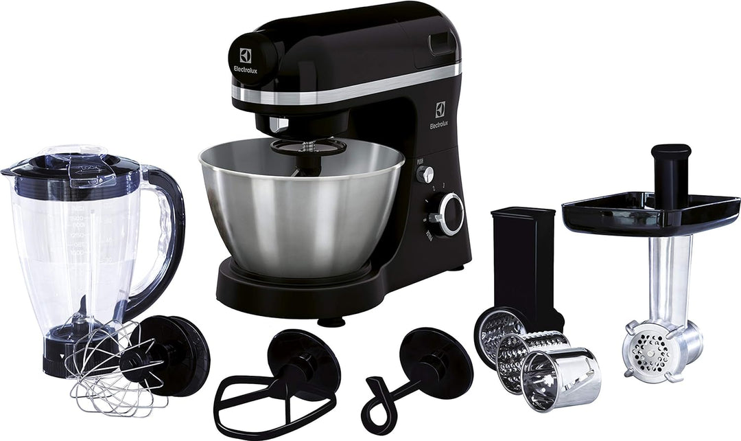 Electrolux ekm3700 800 W 4L schwarz – Küchenmaschine, 4 l, Rotation, Metall, Stahl, 1,2 m