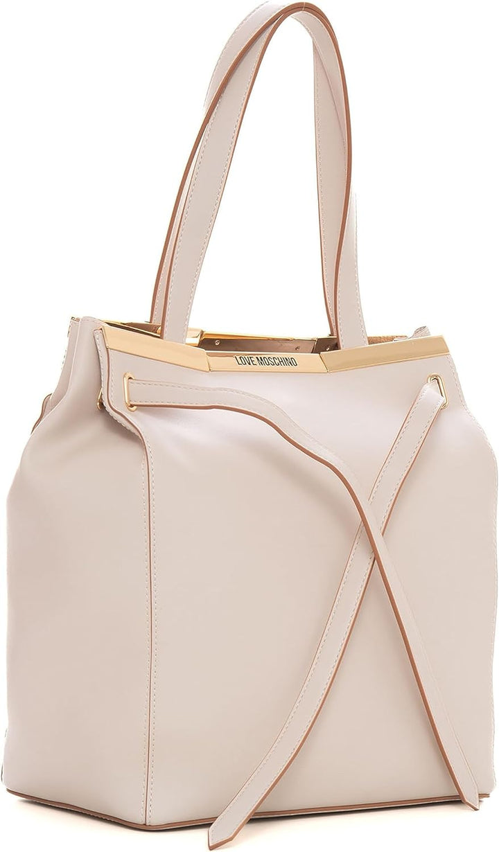 Love Moschino Women's Jc4323pp0gkf0 Shoulder Bag, 30X27X17 Ecru, Ecru
