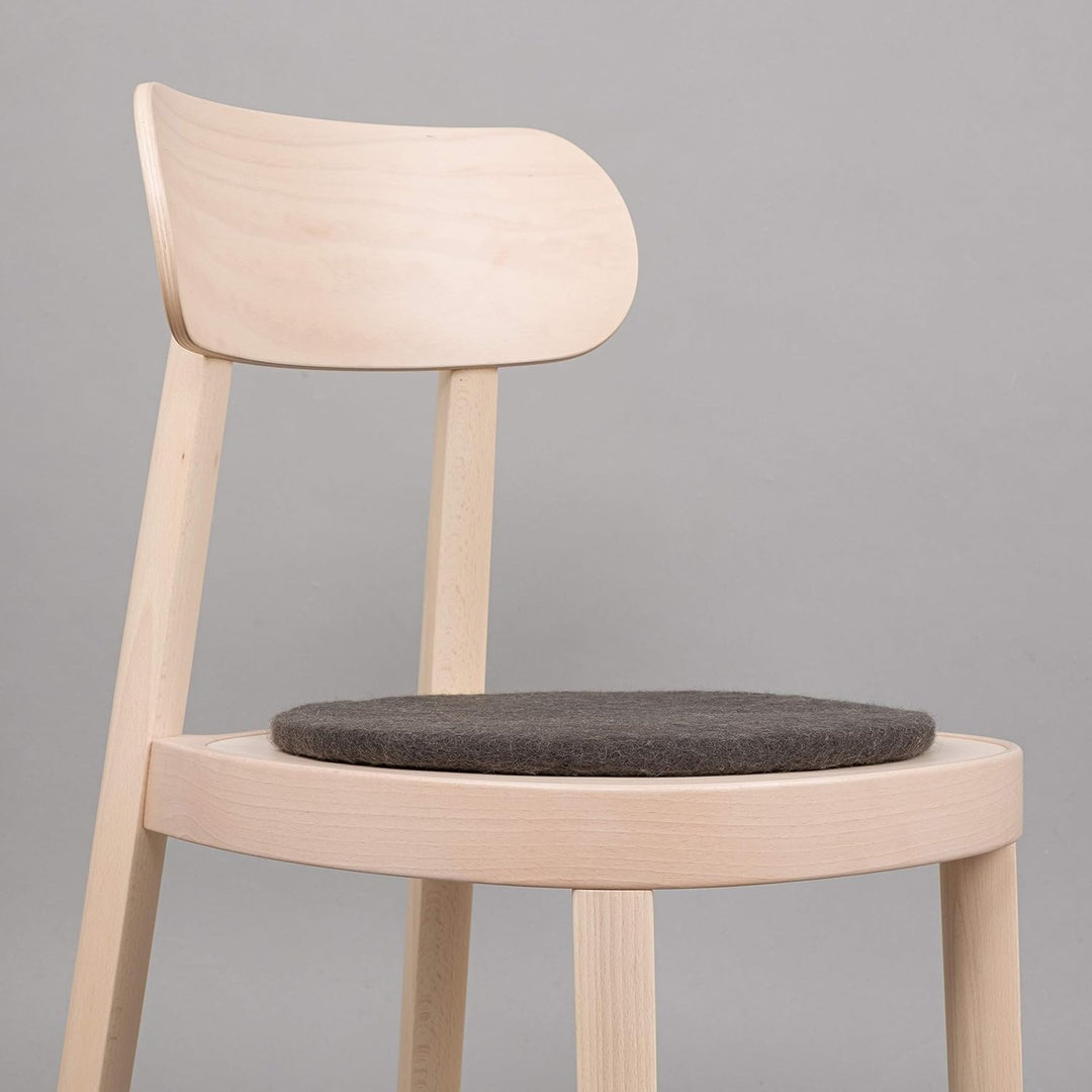 myfelt Flache Filz Sitzauflage, Filz Stuhlauflage - Kuno - rund, Ø 36 cm, Anthrazit, Anthrazit