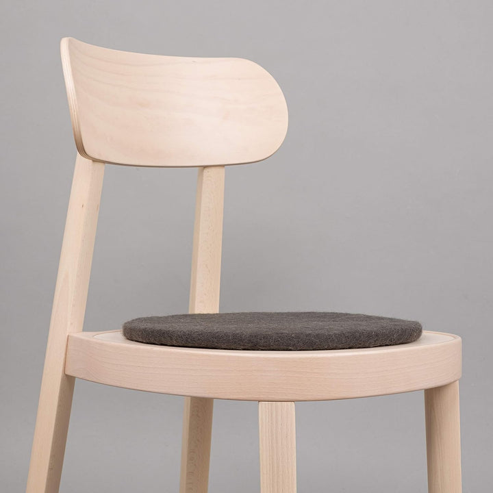 myfelt Flache Filz Sitzauflage, Filz Stuhlauflage - Kuno - rund, Ø 36 cm, Anthrazit, Anthrazit