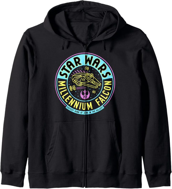 Star Wars Neon Millennium Falcon Circle Logo Kapuzenjacke
