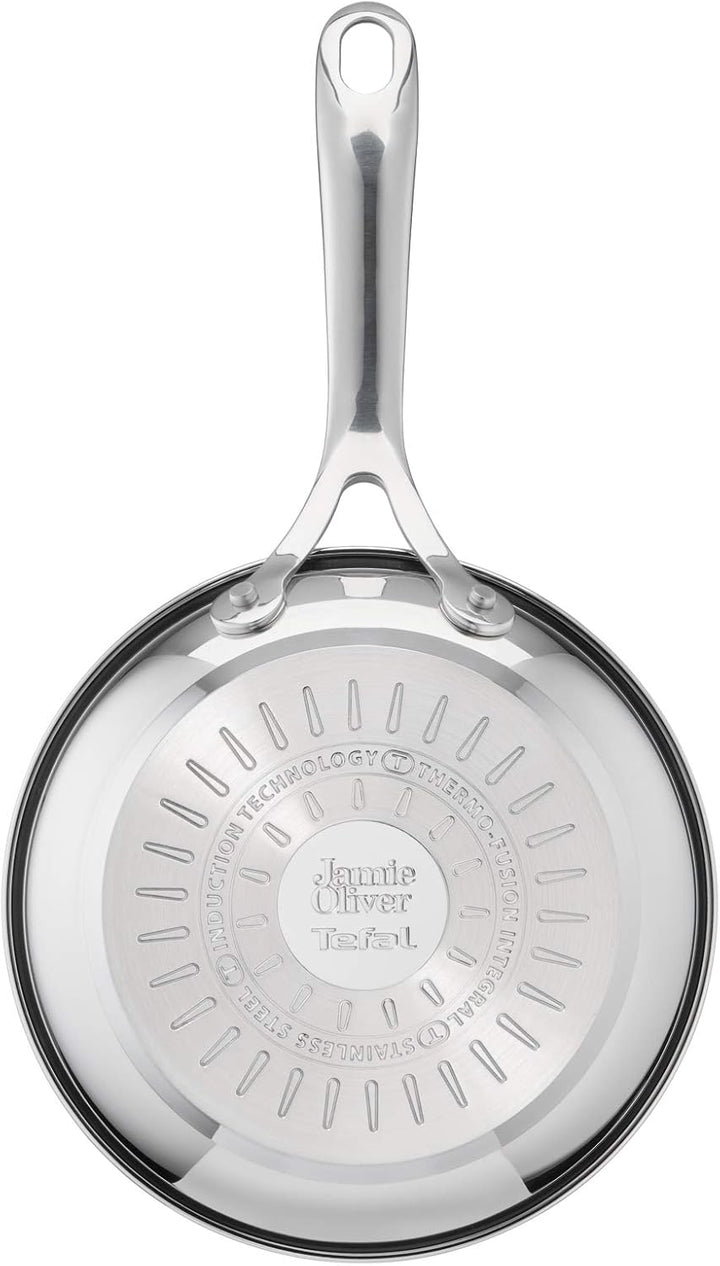 Tefal Jamie Oliver by Cook's Direct On Bratpfanne 20 cm & 20 cm Compatible Glass Lid Bundle mit 20 c