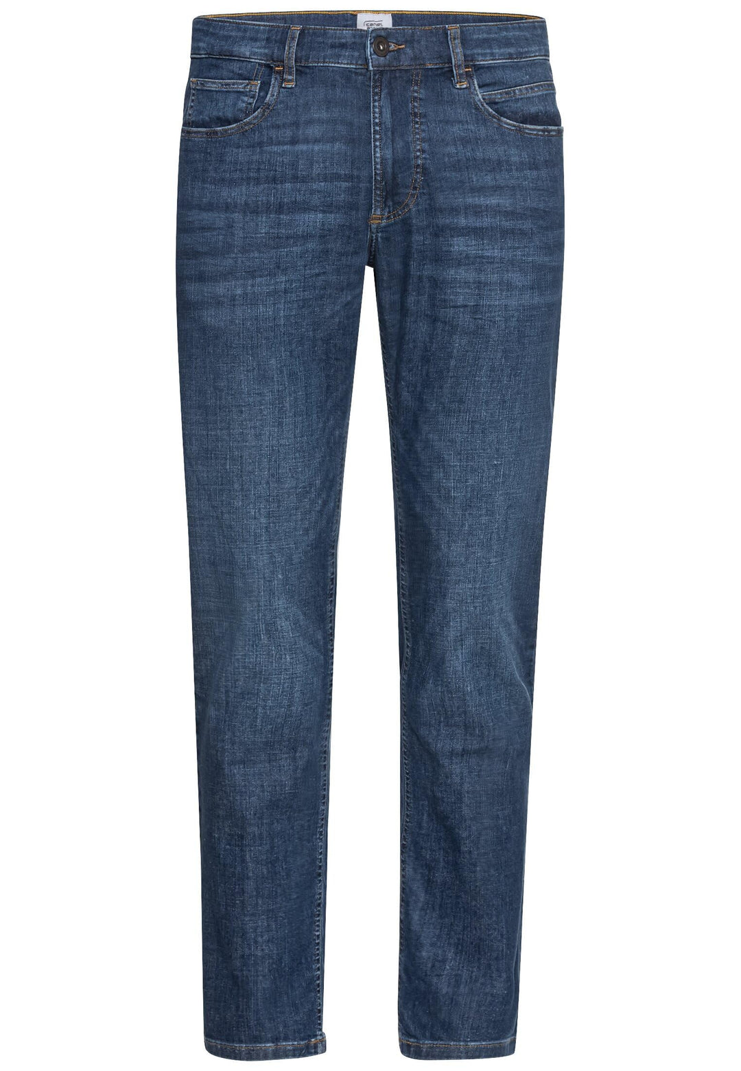 camel active Herren Regular Fit 5-Pocket Canvas Hose 34W / 30L Blau, 34W / 30L Blau