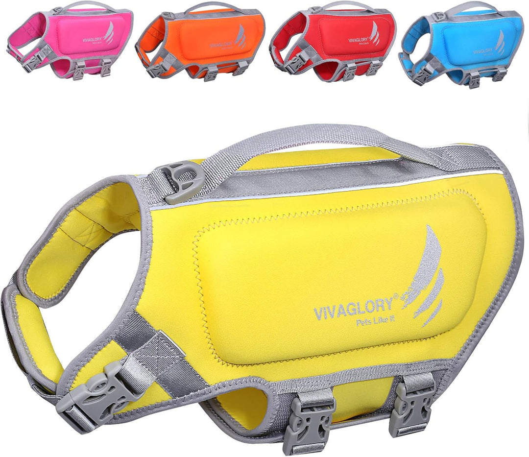 VIVAGLORY High Buoyancy Schwimmweste Hund, Rettungsweste, Hundeschwimmweste für Bootfahren, Schwimmh