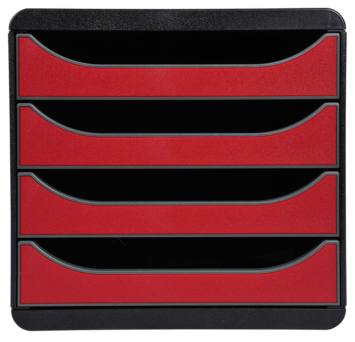 Exacompta 310718D Premium Ablagebox mit 4 Schubladen für DIN A4+ Dokumente. Belastbare Schubladenbox