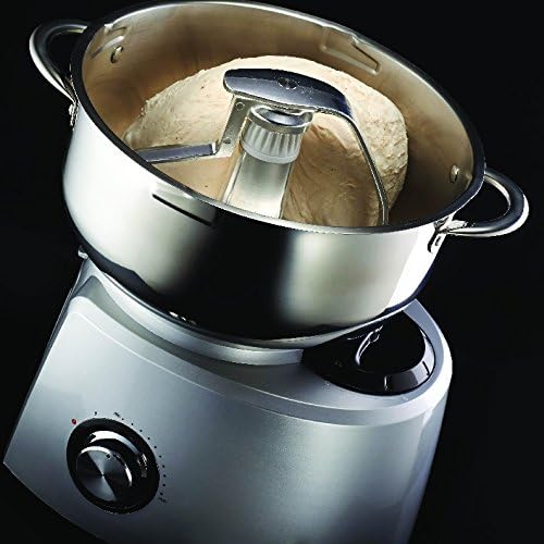 Syntrox Germany XXL 5,8 Liter Edelstahl Silber Food Processor Küchenmaschine mit tollem Zubehör