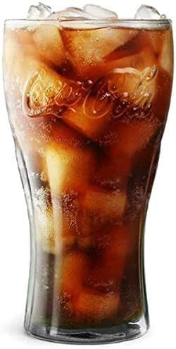 Coca Cola Wassergläser | 330 ml | Set aus 6 | Hochwertige Gläser | Spülmaschinenfest | Kristallgläse