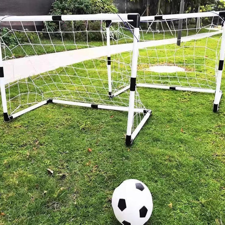 Tragbares Fussballtor - Einseitiges Rebound-Fussballtor Mit Netz, Aufblasbarem Fussball Und Luftpump