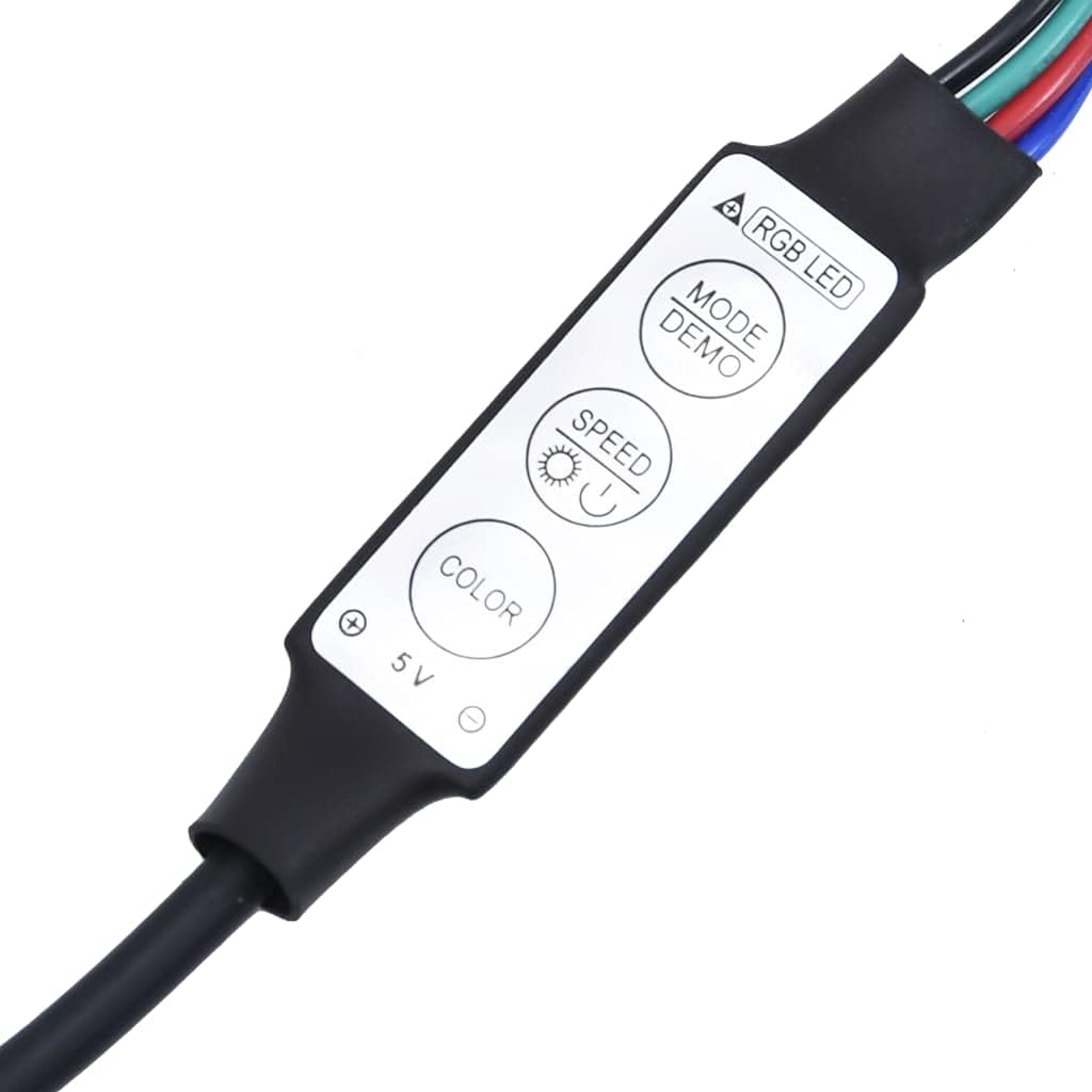 vidaXL LED Kopfteil, Bettkopfteil mit LED-Leuchten, Betthaupt mit Ablagen, Bettzubehör Schlafzimmer,