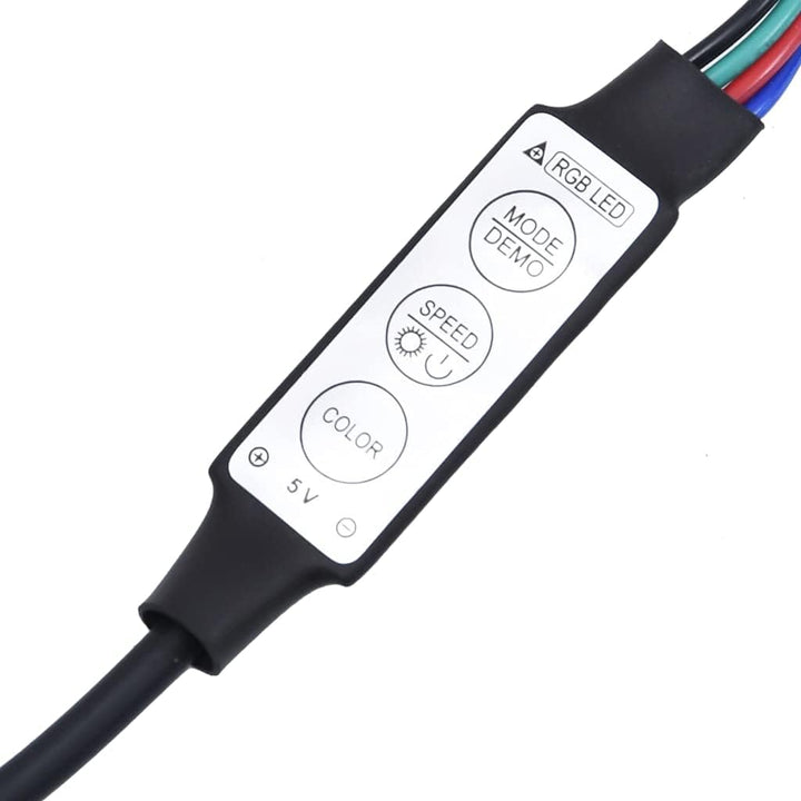 vidaXL LED Kopfteil, Bettkopfteil mit LED-Leuchten, Betthaupt mit Ablagen, Bettzubehör Schlafzimmer,