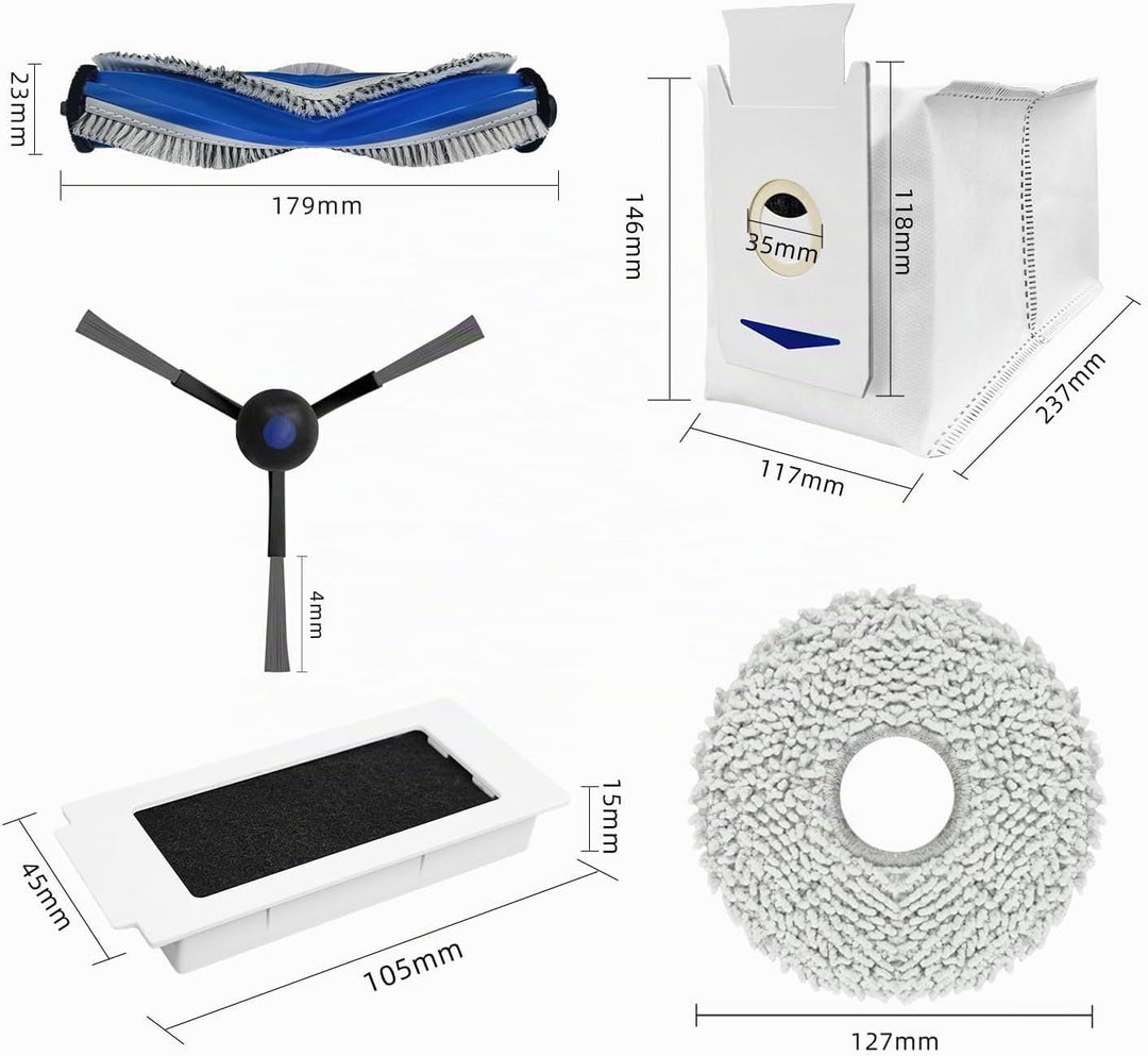 Zubehör für ECOVACS DEEBOT T30 PRO OMNI ECOVACS DEEBOT T30 Omni Staubsaugerroboter Ersatzteile 20er