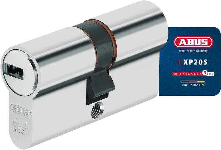 ABUS Profilzylinder XP20SN 30/65 inklusive Sicherungskarte & 3 Schlüsseln, 73722, 30/65