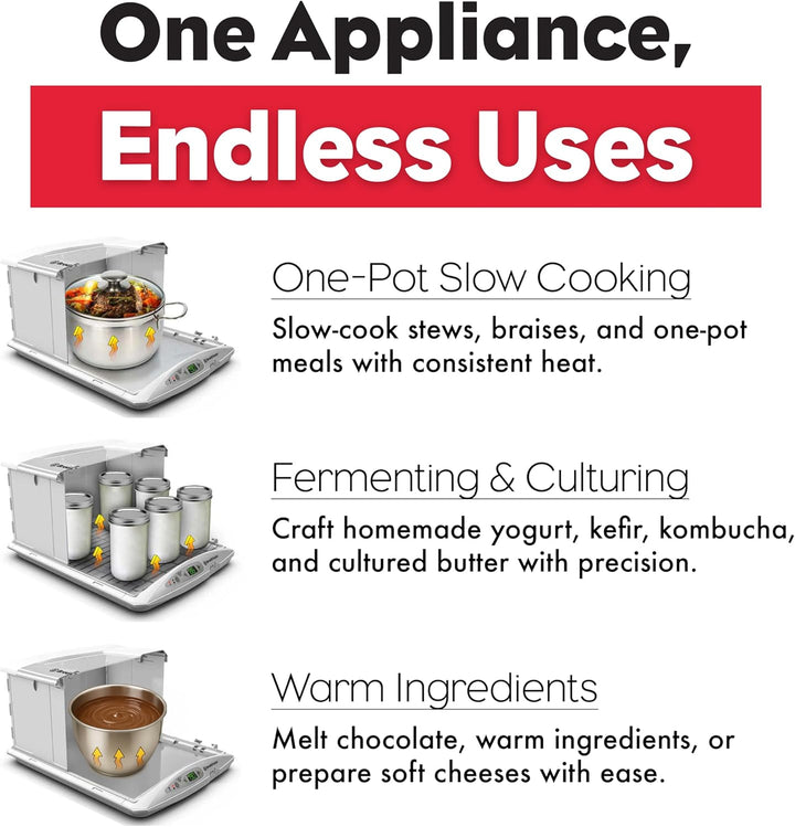 Brod and Taylor Regal-Set, Edelstahl Proofer and Slow Cooker weiss, Proofer and Slow Cooker