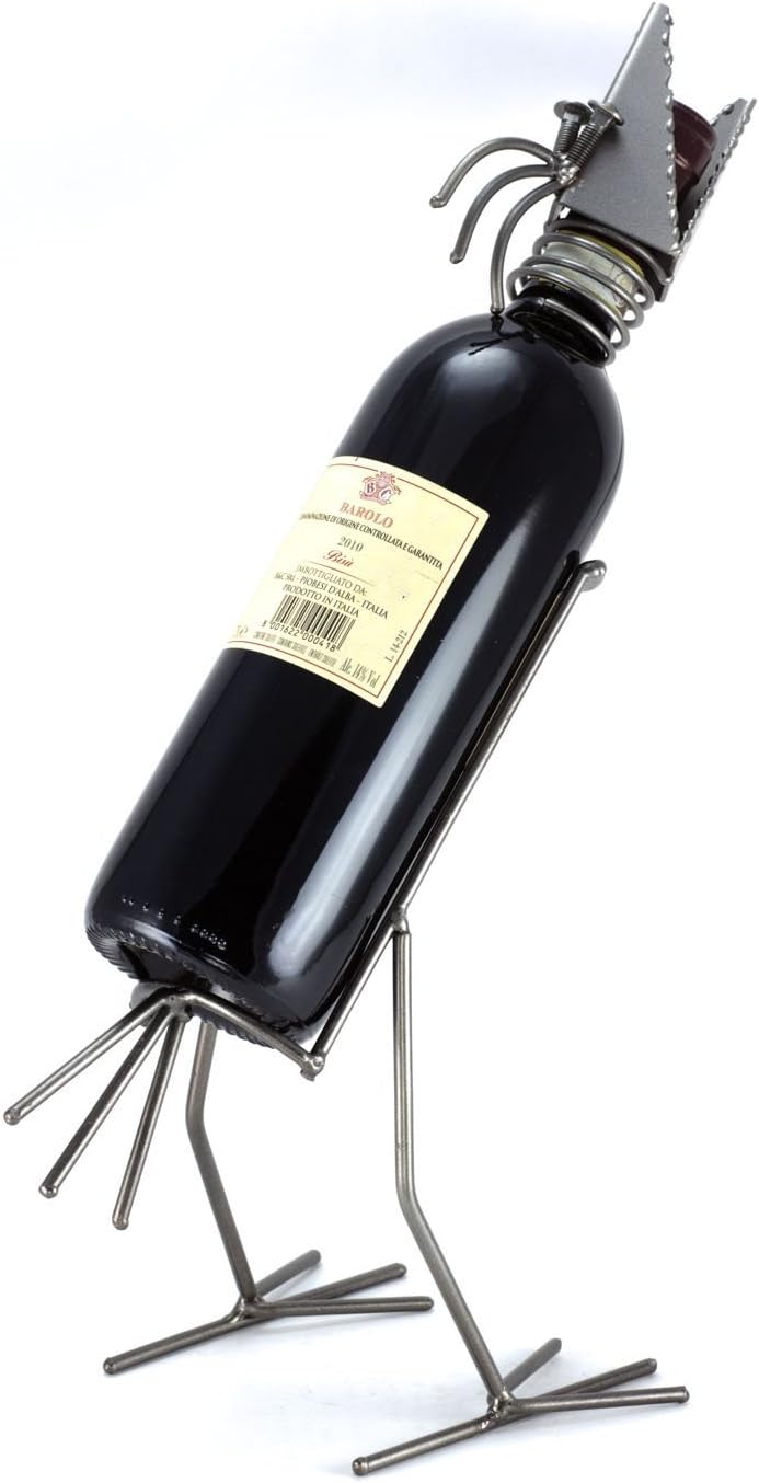Steelman24 Weinvogel Weinflaschenhalter Getränkehalter Flaschenhalter I Made in Germany I Handarbeit