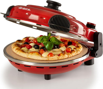 Ariete 919 Pizza in 4 Minuten, Pizzaofen, 400 Grad, backt in 4 Minuten, Schamottstein 32 cm Durchmes