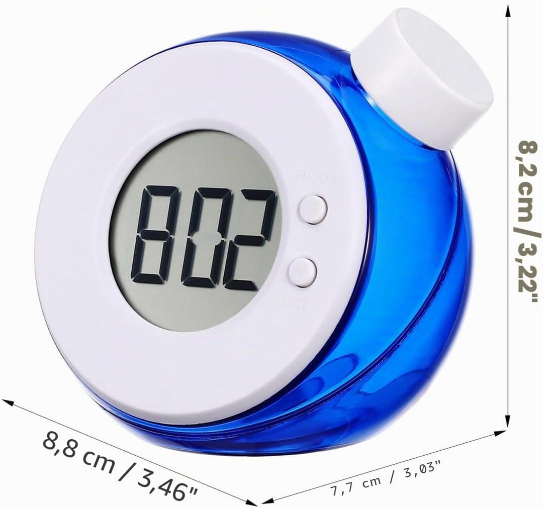 Alipis Wasseruhr Led-Display Mit Wasserenergie Ohne Batterie Umweltfreundliche Schreibtischuhr Mit B