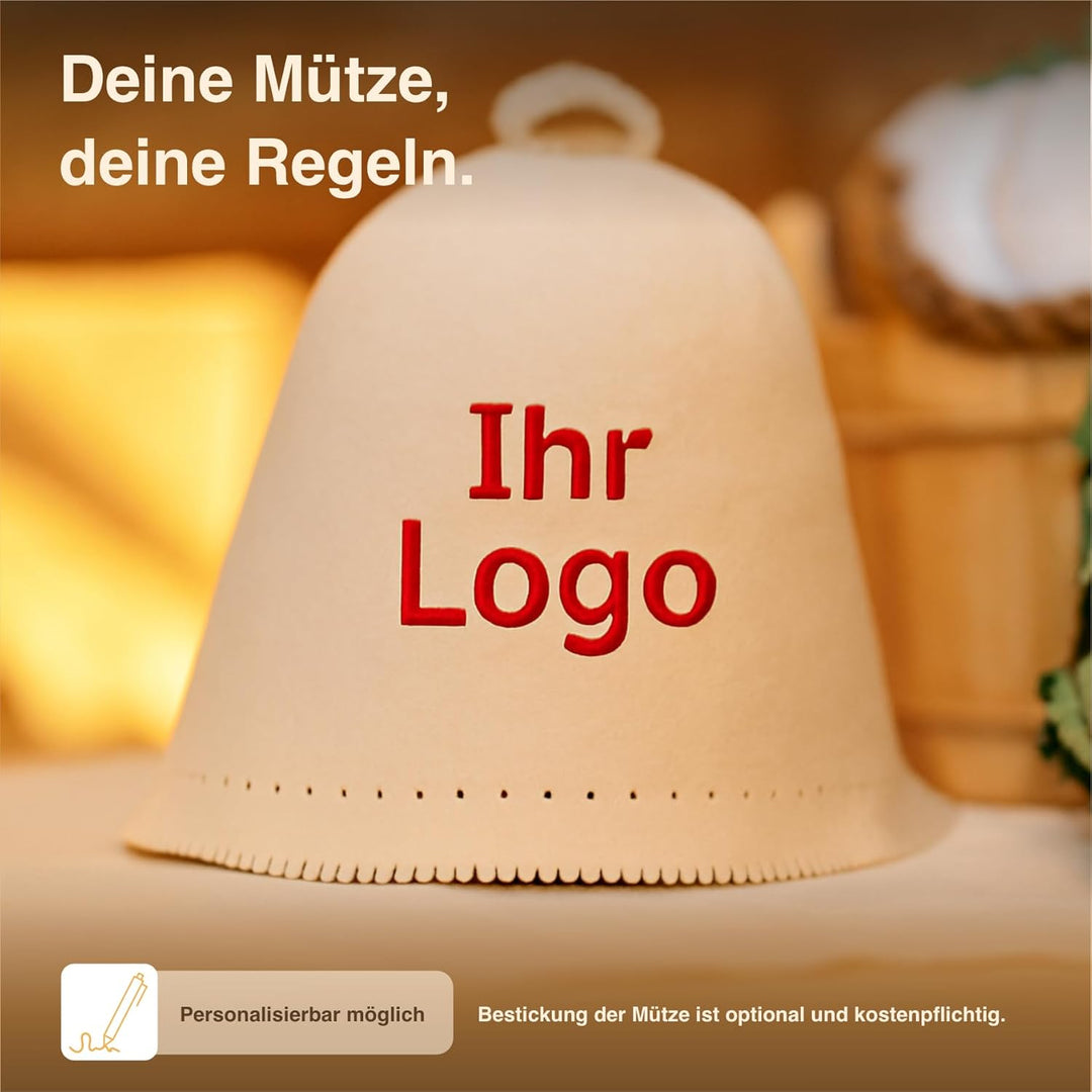 Saunahut (Saunamütze) aus 100% Merinowolle – Gestrickt & nahtlos – Besonders leicht, weich & atmungs