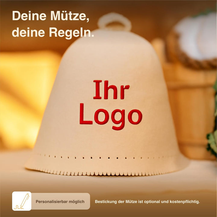 Saunahut (Saunamütze) aus 100% Merinowolle – Gestrickt & nahtlos – Besonders leicht, weich & atmungs