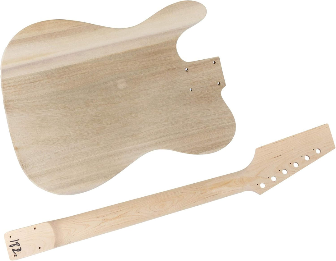 Rocktile DIY Hollowbody TL Bausatz E-Gitarre - "Do-it-yourself" Bausatz Halbakustik TL-Style - Korpu