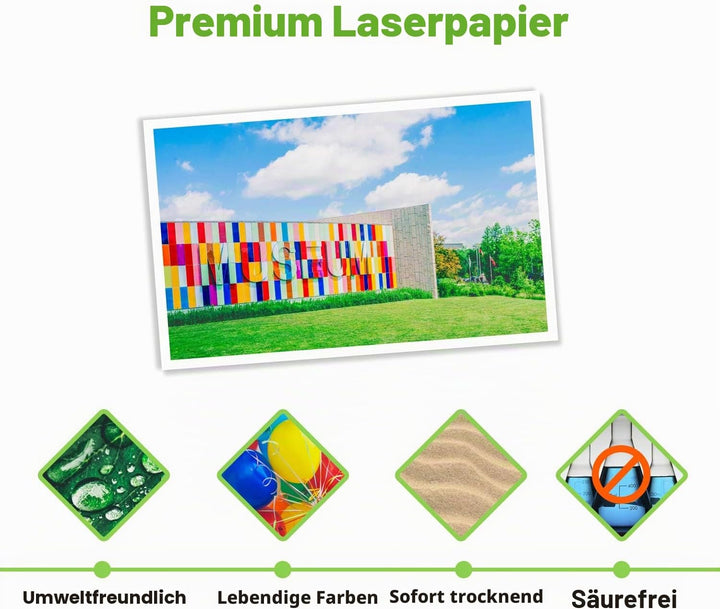 KOALA Fotopapier für Laserdrucker, Doppelseitig, Matt, A3, 120 g/m², 100 Blatt. Geeignet zum Drucken