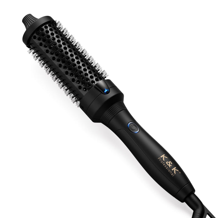 K&K Thermobürste, 1.5 Inch Beheizte Rundbürste, Professioneller Beheizter Lockenwickler Keramik Turm