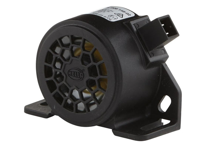 HELLA Rückfahrwarner BM20 - 107dB(A) - Starkton - Gehäusefarbe: schwarz - geschraubt - Stecker: AMP