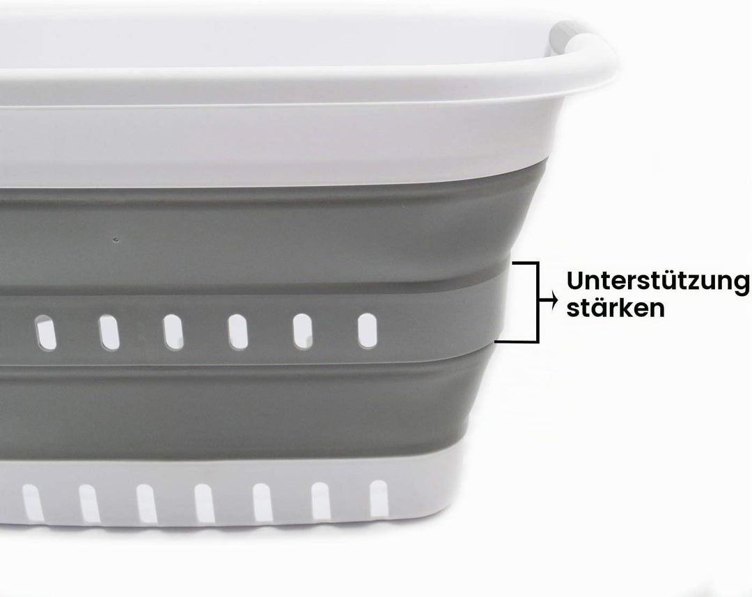 SAMMART 37L Collapsible Plastic Laundry Basket - Foldable Pop Up Storage Container/Organizer - Porta