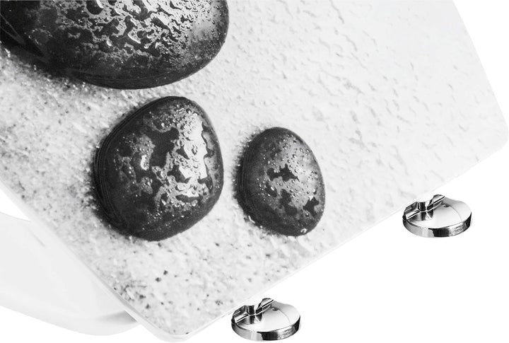 Cornat WC-Sitz "Wet Stone" - Aussergewöhnliche 3D-Relief Optik - Pflegeleichter Duroplast - Quick up
