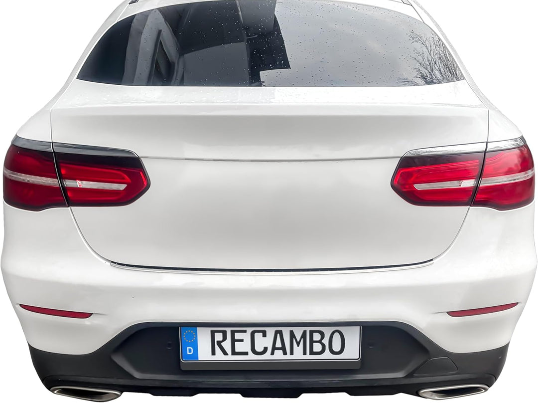 RECAMBO Ladekantenschutz Edelstahl kompatibel für Mercedes GLC Coupe C253 | BJ ab 2016 - matt gebürs