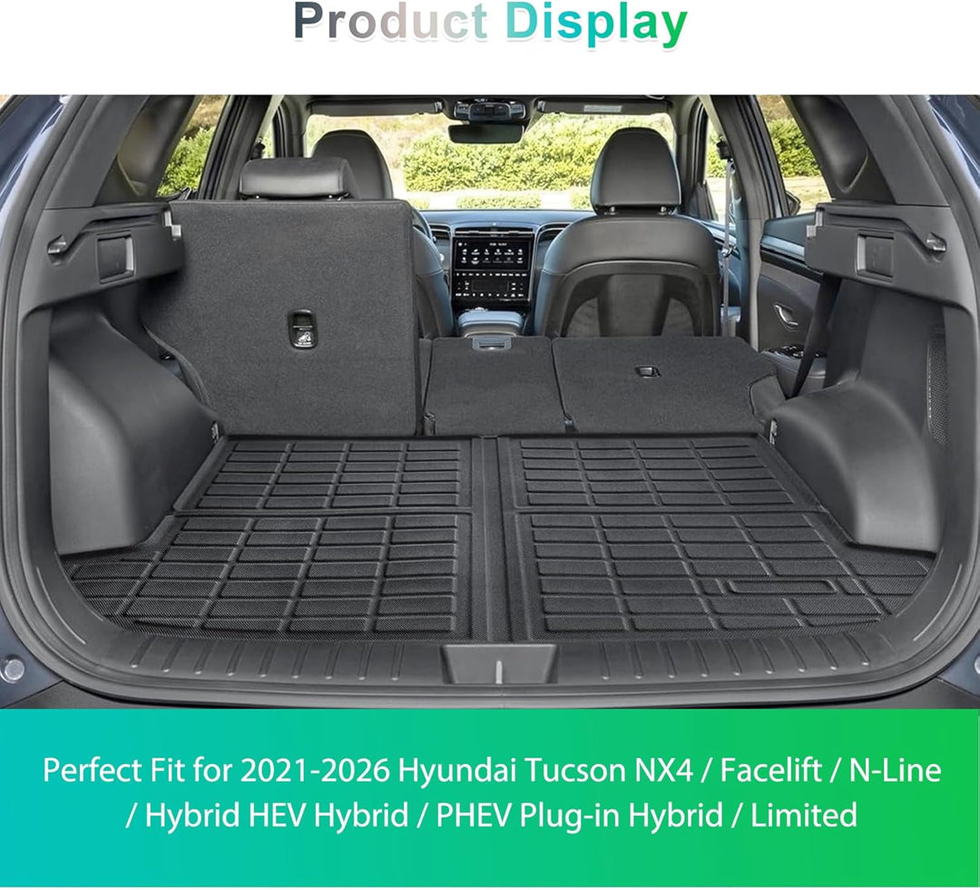 GAFAT Kompatibel mit Hyundai Tucson NX4 IV 2021-2024 2025 Kofferraummatte, Leicht zu Falten, Tucson