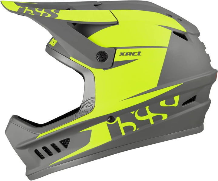 IXS Xact Evo Integralhelm für Mountainbike/E-Bike/BMX, Unisex, Lime-Graphit, Grösse L