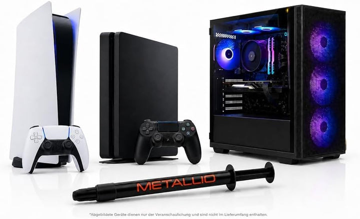 METALLIQ Performance Bundle 1g Flüssigmetall &amp; 3g Ultra Wärmeleitpaste für CPU GPU PS5 Gaming &amp; Serv