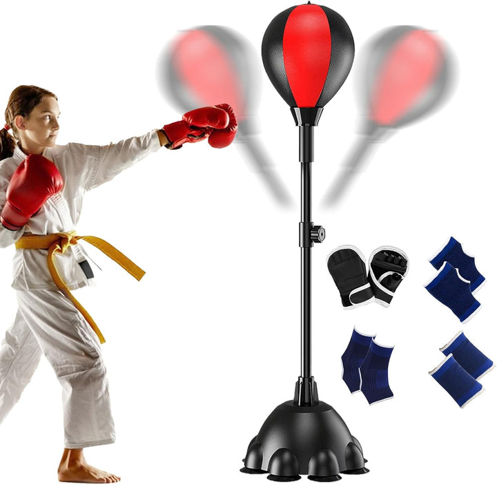 Boxgeschwindigkeit Ball mit Ständer, Reflex -Bag -Boxing, Höhenverstellbare Geschwindigkeitsball mit
