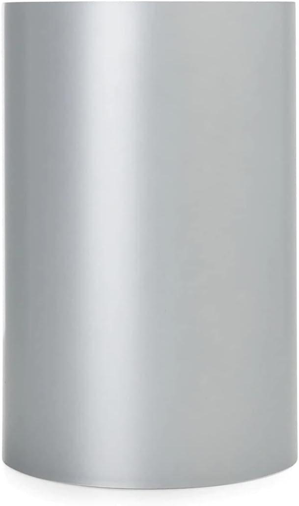 Kartell Papierkorb, Plastik, Silber, 25 x 25 x 38 cm Silver, Silver