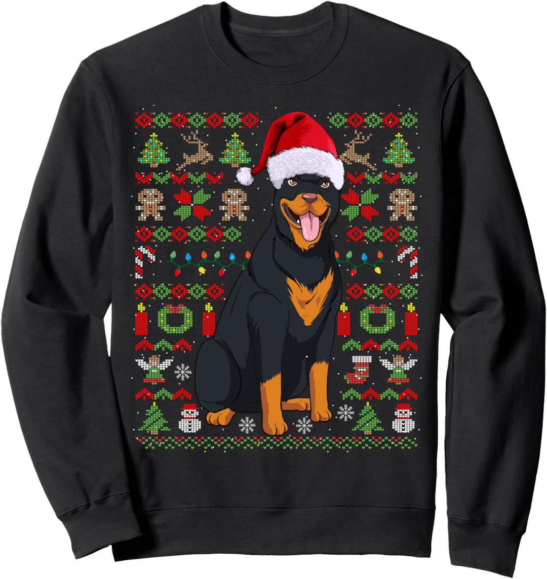 Ugly Christmas Rottweiler Hunde Weihnachten Geschenk Sweatshirt