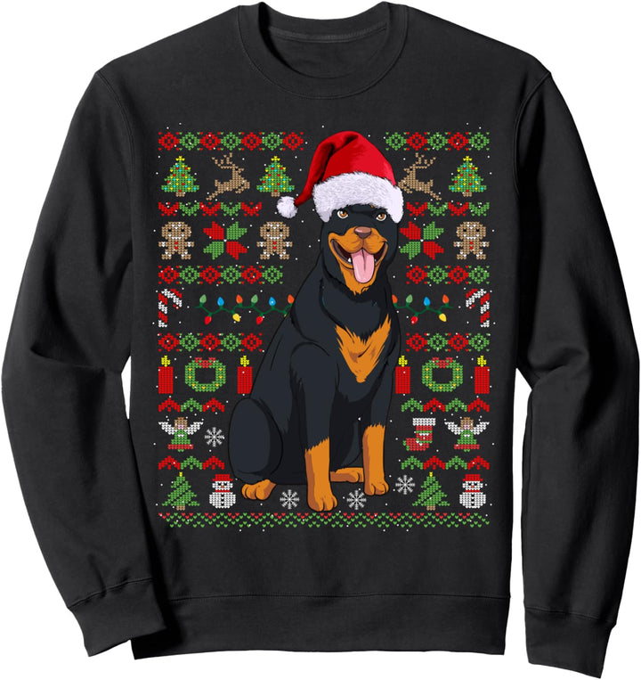 Ugly Christmas Rottweiler Hunde Weihnachten Geschenk Sweatshirt