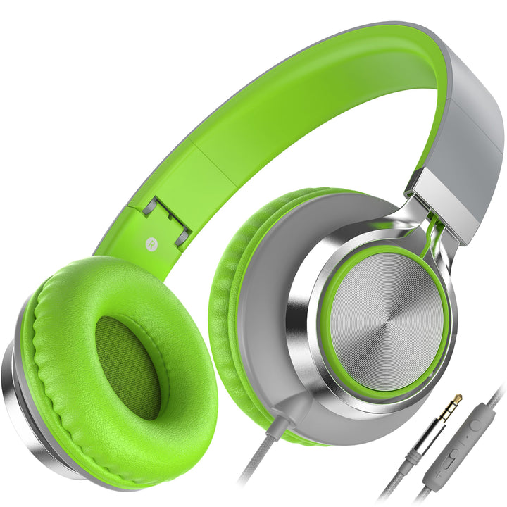 AILIHEN C8 Kopfhörer mit Kabel Mikrofon und Lautstärkeregler Faltbar 3,5mm Headsets On-Ear für Smart