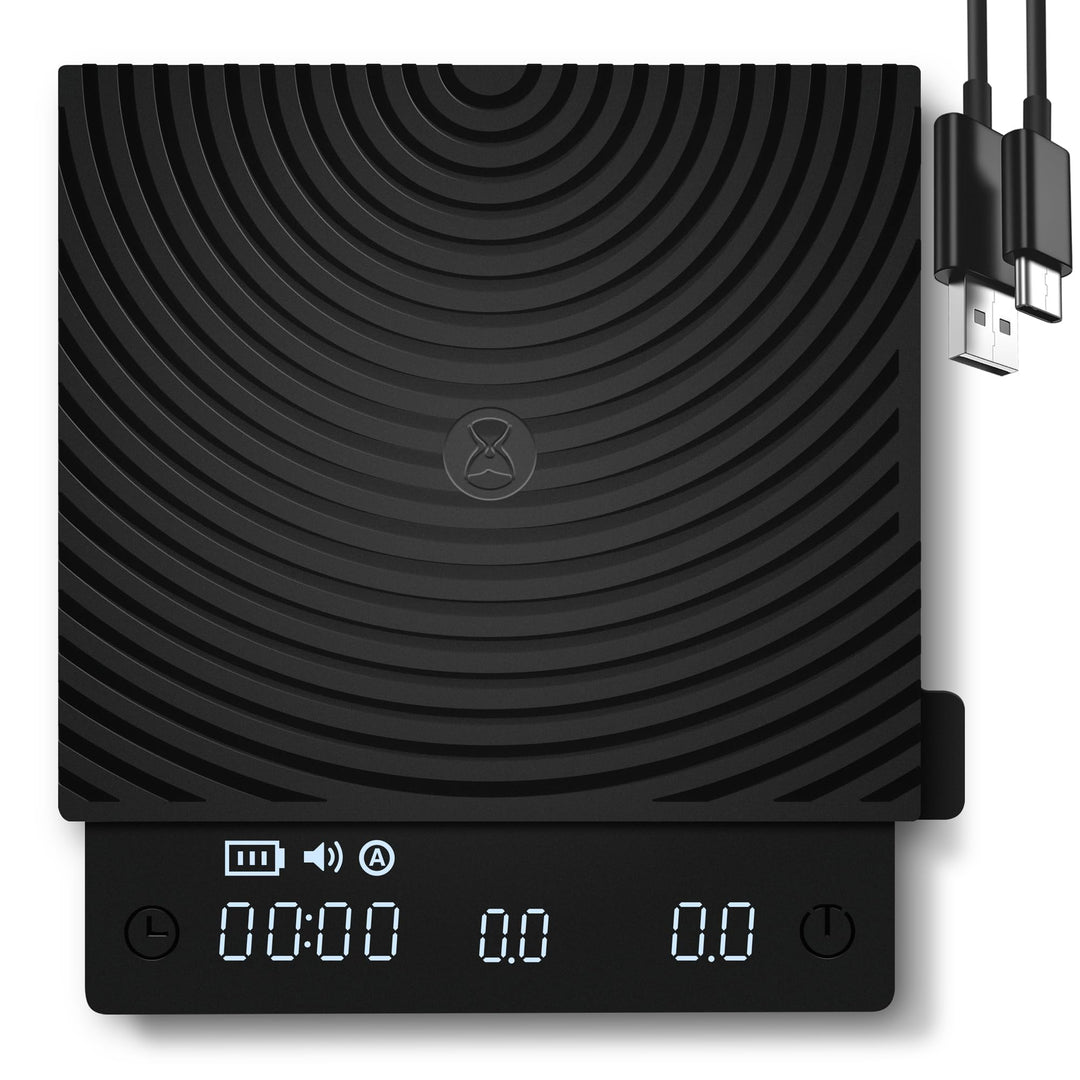TIMEMORE Black Mirror Mini, digitale Kaffeewaage mit Timer, 2 kg/0,1 g, Durchflussrate-Funktion, kom