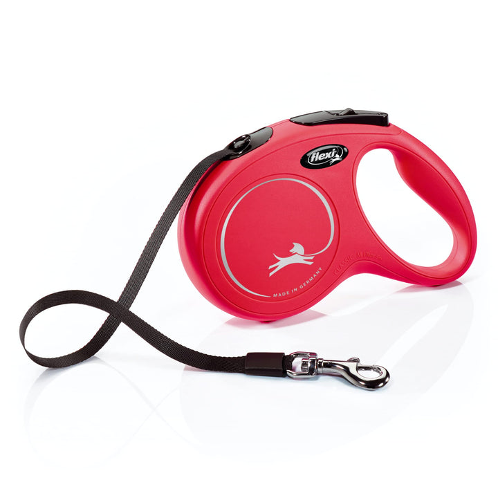 FLEXI Classic Hundeleine, einziehbar, 16 m, Grösse M, Rot CL2MT5.250.R Rot/Ausflug, einfarbig (Getaw