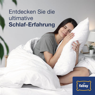 Fabsy Kissen 60x60 füllung – Luxuriöses Weiches Kühlendes Kopfkissen - Bett Kissen - Kissen inlett 6