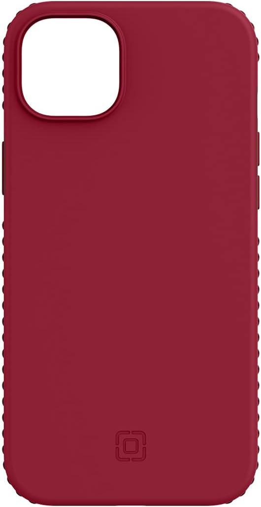 Incipio Grip Serie Multidirektional Griffigkeit Handyhülle für iPhone 14 Plus, Scharlach Rot/Weingut