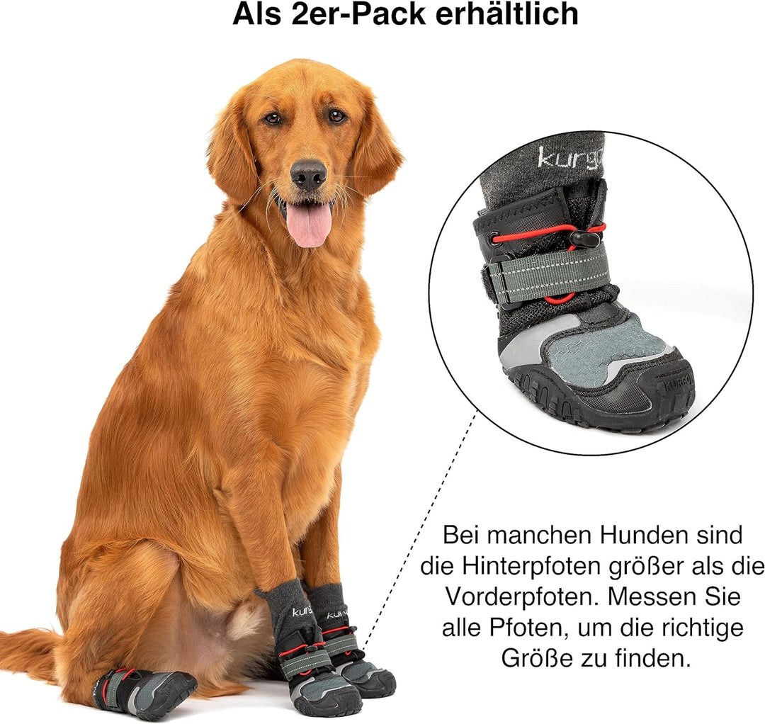 Kurgo Hundeschuhe Blaze Cross - Ganzjahres-Pfotenschutz - wasserfest, reflektierend, rutschfest - in