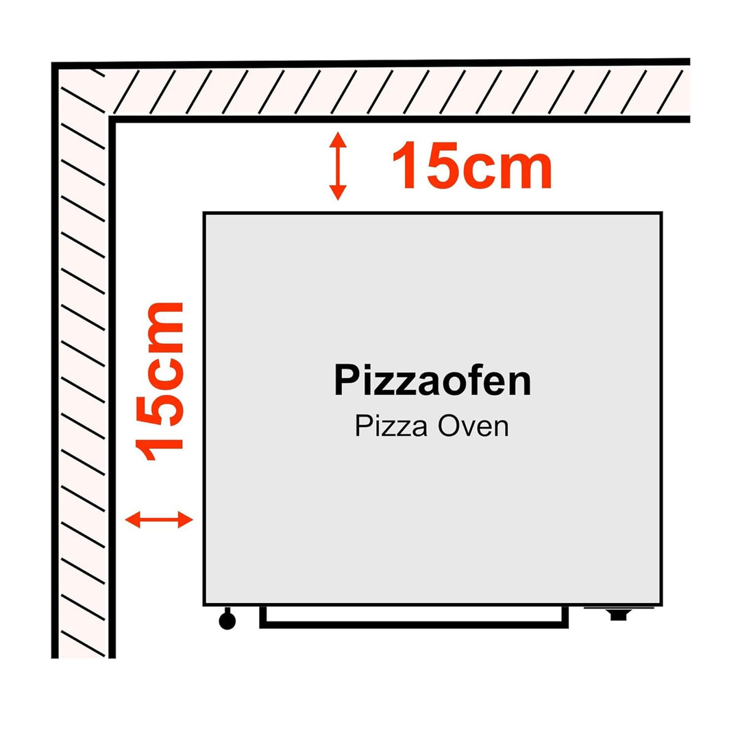 GGM Gastro | MPOFP135 | Elektro Mini Pizzaofen/Flammkuchen Ofen - 1 x 33cm - Manuell