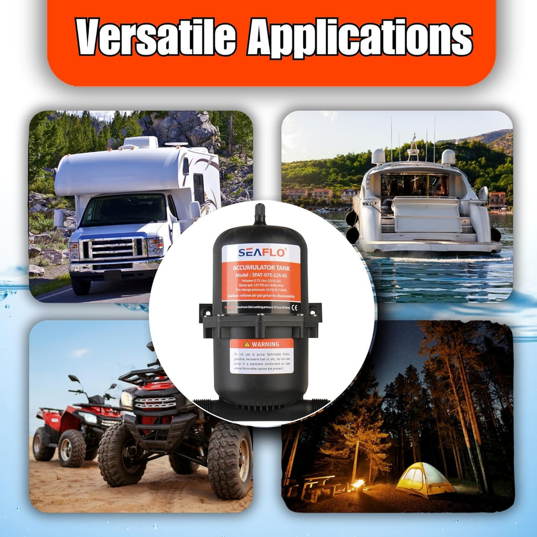 SEAFLO Wasserpumpe für Akkumulator, 125 psi, 666 g