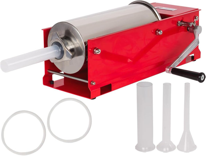 Beeketal 'MTH05' Profi Gastro Wurstfüllmaschine (5 Liter/horizontal) SGS-geprüft, Wurstfüller mit 2